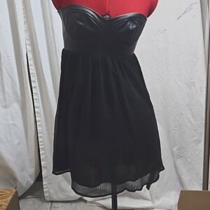 Billabong‎ Designer Closet Black Strapless Dress, Size S